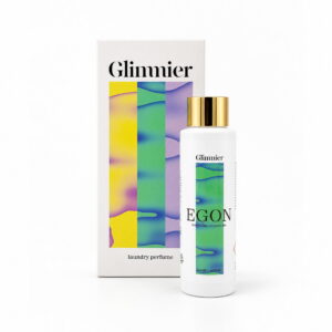Geopende Glimmier doos met EGON wasparfum fles